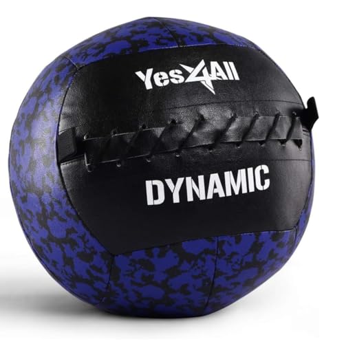 Yes4All Wall Ball, Soft Medicine Ball for Core Training and Workouts 5 kg, Schwarz