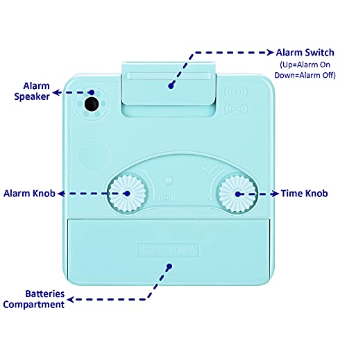 W Outwit Travel Analog Alarm Clock, 2.25 Inch, Ultra Small Clock With Snooze And Light Function, Super Silent Non Ticking, Battery Operated, Easy Setting #TOP5