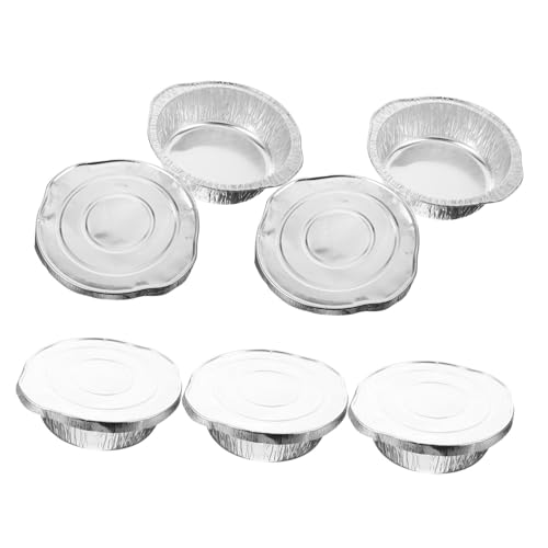 ibasenice 5 Juegos Ollas de Aluminio con Tapa para Camping Utensilios de Cocina Portátiles Resistentes al para Asar Hornear y Calentar Alimentos Microondas y Freidoras