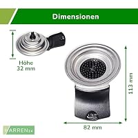 Harren24 Padhalter HD5010/01 für 2 Tassen kompatibel mit Philips Senseo Kaffeepadmaschine Original (Plus) HD6552 - HD6556, HD7803 - HD7806, HD7810 - HD7819, CSA210 – Ansicht 4
