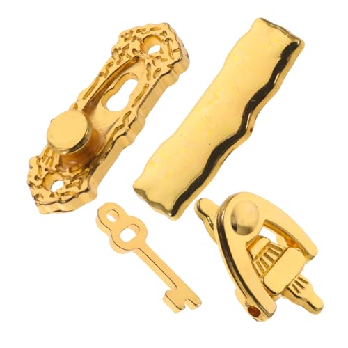 VICASKY 1 Conjunto fechadura da porta da casa de bonecas decoração de móveis acessórios para mini ca