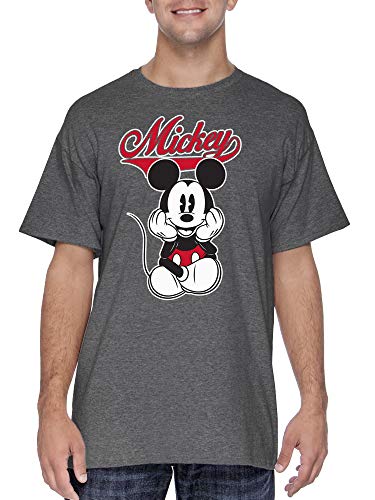Disney Mickey Mouse Womens Plus Size T-Shirt Print (Charcoal Grey, 4X) #TOP2