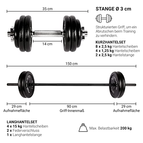 MSPORTS Home Gym Kollektionen Premium - auswählbar von Starter bis Profi - Krafttraining Set – Bild 5