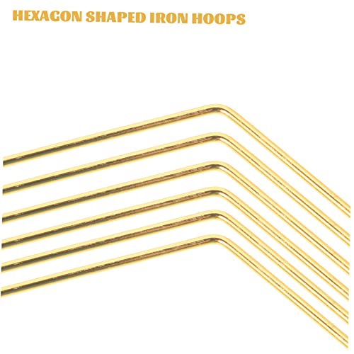 Aros de atrapasueños hexagonales para evitar estructuras endebles en centros de mesa DIY 5