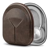 Geekria Shield Headphones Case for B&O Beoplay H100/HX/H9i/H95, Beocom Portal and More, Replacement Hard Shell Travel Carrying Bag with Cable Storage (Dark Brown)