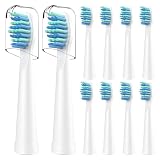 Electric Toothbrush Heads Compatible with TEETHEORY Sonic and Fairywill - Replacement Brush Heads Compatible with FW-507/508/551/610/659/719/909/917/959,FW-D1/D3/D5/D7/D8, 10 Pack, White