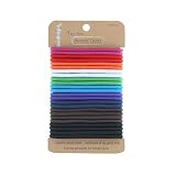Minihope no-metal elastic hair ties, women's multicolor thick large elastics, 5MM for thick hair 24