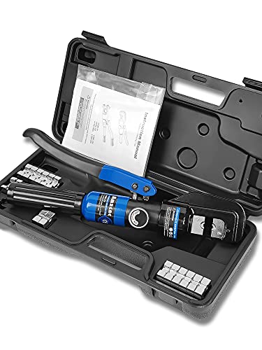AMZCNC Crimpadora hidráulica de 8 toneladas, 4-70 mm², alicates de terminales con 9 pares Cover