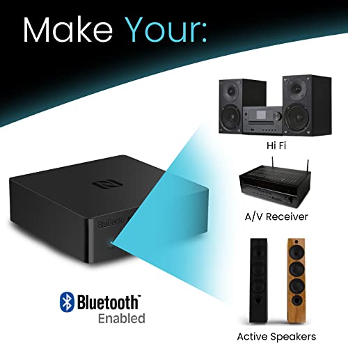 Bludento B1 Aptx Hd Bluetooth 5.1 Audio Receiver, Onboard Burr Brown Dac For Analog L/R Rca Output, Enhanced Range, True Hi-Fi, Digital Coaxial & Optical Outputs, Nfc Enabled #TOP6