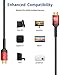 immagine 3Cavo HDMI 4K 2M, JSAXU Cavetto HDMI 2.0 ad alta velocità 18Gbps Nylon Intrecciato Supporta Ethernet, 3D, Video 4K 60 Hz, UHD 2160P, HD 1080P, ARC, Compatibile con Fire TV, PS4, PS3, PC, Monitor -Rosso