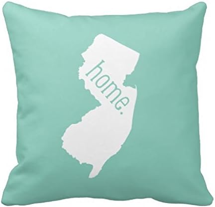 New Jersey Home State Throw Square Pillow Sham Cushion Cover 16X16