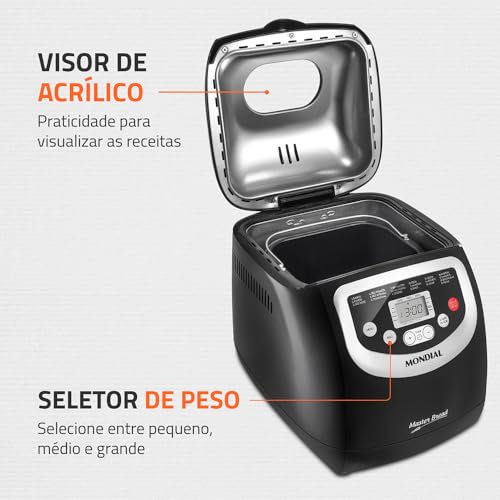 Panificadora Automática Master Bread, Mondial, Preto, 700W, 110V - NPF-53 - Imagem 5