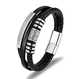 Pulsera De Cuero Con Amuleto Vikingo Para Hombre, Abalorios De Tótem Vegivisir De Nudo Celta De Acero Inoxidable, Joyería De Runas Nórdicas,Rune 1