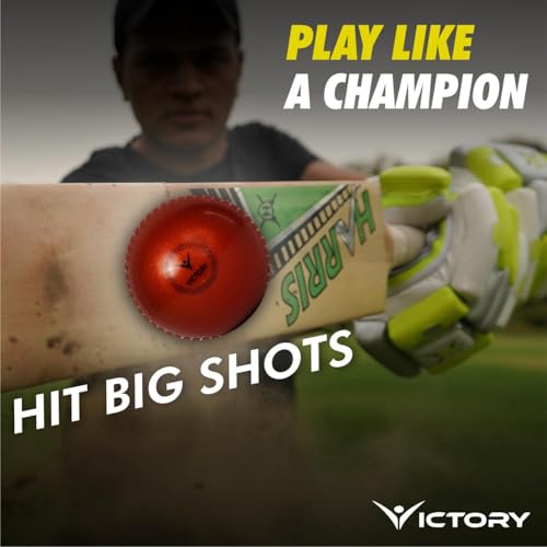 Image of Victory T-20 Synthetic Cricket Ball Match Practice Training | Practice Cricket Ball | Wind Balls | Swing Ball | Indoor & Outdoor Street & Beach Cricket (Metallic)