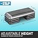 The Step (Made in USA Original Aerobic Platform for Total Body Fitness – Health Club 4 Risers Grey
