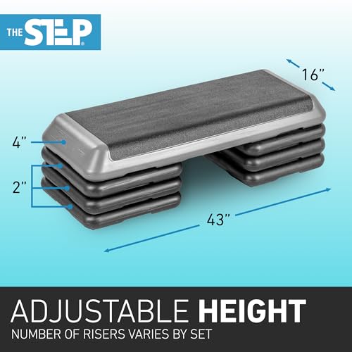 The Step (Made in USA Original Aerobic Platform for Total Body Fitness – Health Club 4 Risers Grey by Freestyle STEP - Image 6