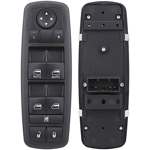Aiyigu Power Window Switch Main Control Button Compatible With 2016-2018 Dodge Ram 4-Door, 11-16 Dodge Charger, 11-17 Dodge Journey, 15-21 Jeep Cherokee,15-17 Chrysler 200 Cs Replaces Oem 68231805Aa #TOP27