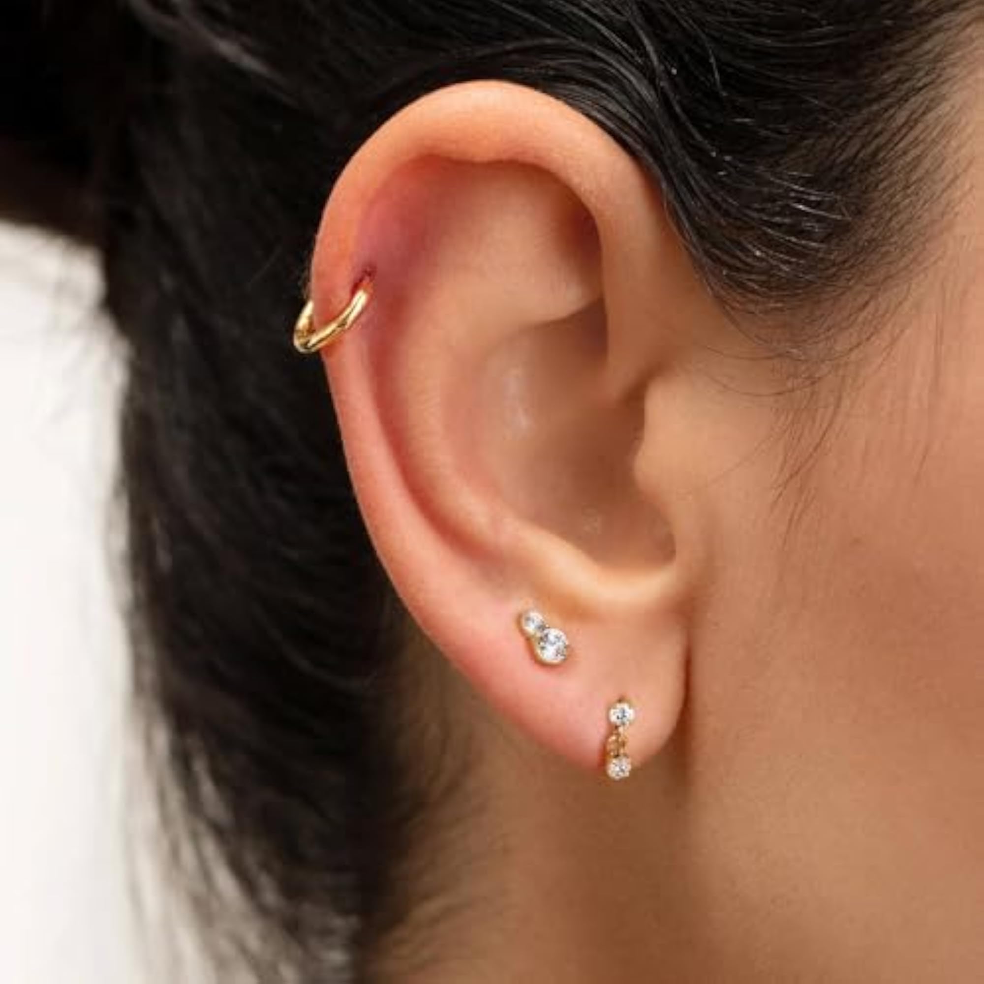 Women's G23 Titanium Flat Back Stud Earrings, Hypoallergenic