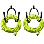 2 Pack Metal Hose Hanger, Wall Mount Holder for Garden/Expandable/Reel Hoses - Chain-Link Fence or Wall Mount
