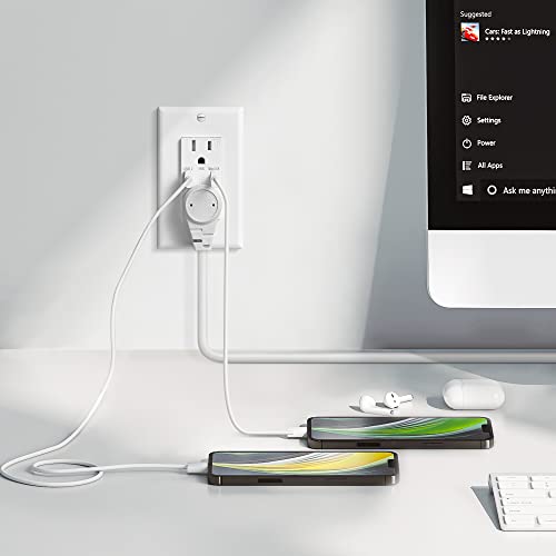 Dewenwils 2-Pack Usb Outlet, 5.0A Dual High Speed Usb Ports, 15Amp Tamper-Resistant Receptacles Usb Wall Outlets, Wall Plate Included, Etl Listed #TOP3