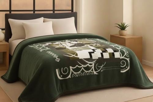 Image of Heavy Reversible Blanket for Winter (weight-5kg), Ultra Soft & Cozy Double Bed Blanket, Skin Friendly, Warm & Breathable Blanket for Home Use, Heavy Winter Quilt, (COFFEE,King Size 80*90inch)