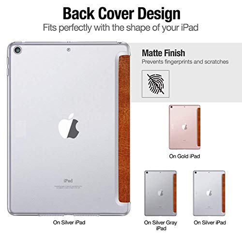 Image of iPad Mini 4th Gen 2015 7.9 Inch [ Mini 4 ] A1538 A1550 MK8A2HN /A MK882HN /A MK8C2HN /A MK862HN /A MK892HN /A MK872HN /A Printed Slim Lightweight Protective PC Clear Flip Back Cover - Brown Texture