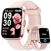 Fitpolo Smart Watches for Women Android iPhone, 1.8” Women Smartwatch with Alexa Built-in, Bluetooth Calls, IP68 Waterproof, 7 Days Battery, Heart Rate/Sleep/SpO2 Monitor, 110 Sports Mode