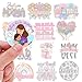 TSHIRTAMAZING Happy Mothers Day Vinyl Stickers, Best Mom Ever Decal, Mothers Day Stickers for Cups, Cards, Gifts & Scrapbooking, Waterproof & Fade-Resistant (136PCS)