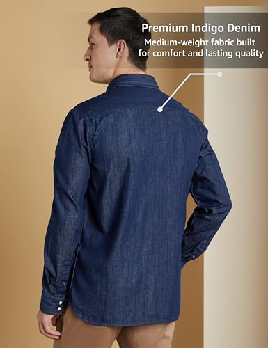 Image of Symbol Premium Men's Casual Cotton Denim Shirt | Regular Fit | Available in Plus Sizes