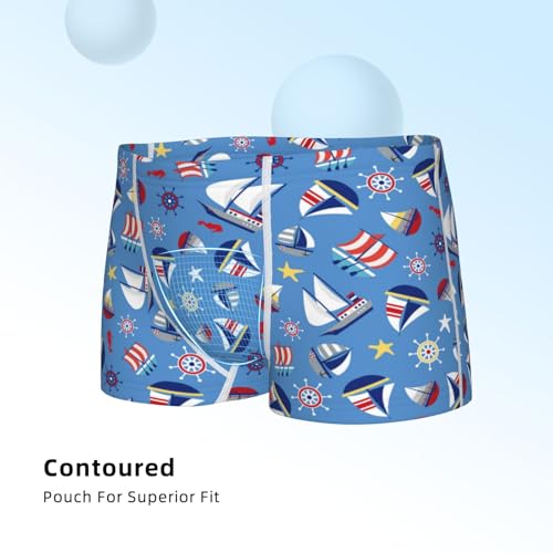 Boys' Cotton Boxer Brief Soft Underwear-Colorful Sailing Ship4