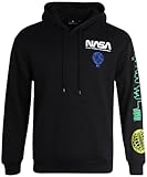 C-Life Group NASA Unisex Sweatshirt – Vintage Fleece Pullover Hoodie for Men and Women (S-XL), Size Small, Black/Blue