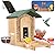 Smart Bird Feeder with Camera Solar Powered, 3K HD Video 5MP Photos, AI & Alerts, WiFi App Auto Capture for Live Viewing, Weatherproof Bamboo Birds House for Outdoors, Gift for Bird Watchers & Lovers