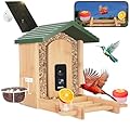 Smart Bird Feeder with Camera Solar Powered, 3K HD Video 5MP Photos, AI & Alerts, WiFi App Auto Capture for Live Viewing, Weatherproof Bamboo Birds House for Outdoors, Gift for Bird Watchers & Lovers