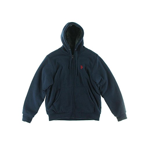 U.S. Polo Assn. Men's Sherpa Lined Full Zip Fleece Hoodie