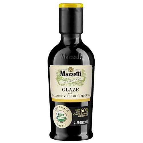 Mazzetti Organic Glaze Balsamic Vinegar of Modena PGI, 7.3 Fl Oz