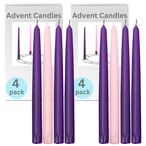 12-Inch Taper Candles by Hearthside, White, (Set of 12 Candles)
