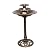 Alpine Corporation TEC106-BZ Alpine Floor Fountain, 35", Bronze & 35" Tall Outdoor 3-Tiered Pedestal Water Fountain and Birdbath, Green