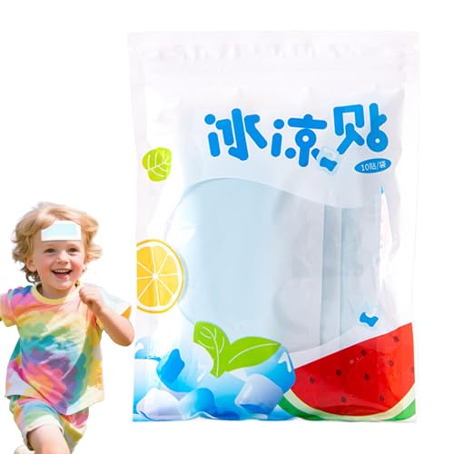 Lot de 10 patchs rafraîchissants pour adultes - Compresse froide - Résistants - Portable - Pour temps chaud, intérieur et extérieur