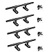 Thorn Boat Black Cleat Dock Marine 316 Stainless Steel Open Base Cleats W/Fasteners (8 Inch 4pcs)