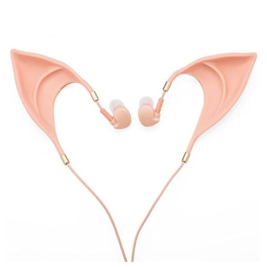 Elf Earbuds Headphones in-Ear Headphones Hands-Free Headset with Mic for iPhone/iPad Android/Computer Cosplay Headset