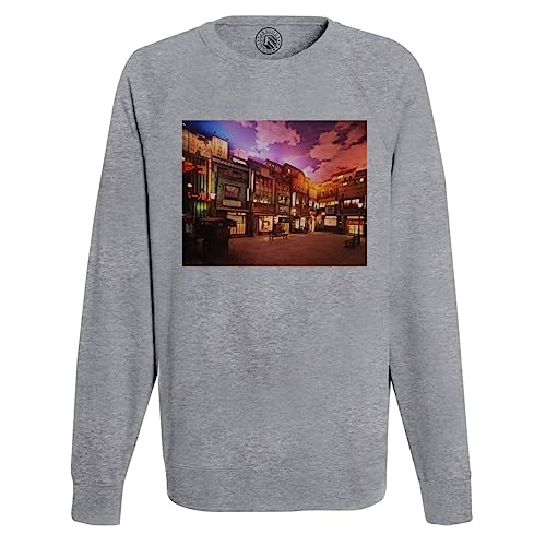 Sweat Japon Ancien pour Homme avec imprimé de Ville Japonaise Traditionnelle