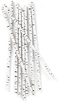 Kikkerland 144-Piece Paper Soy Based Ink Bamboo Paper Straw, Multi-Colour, CU75