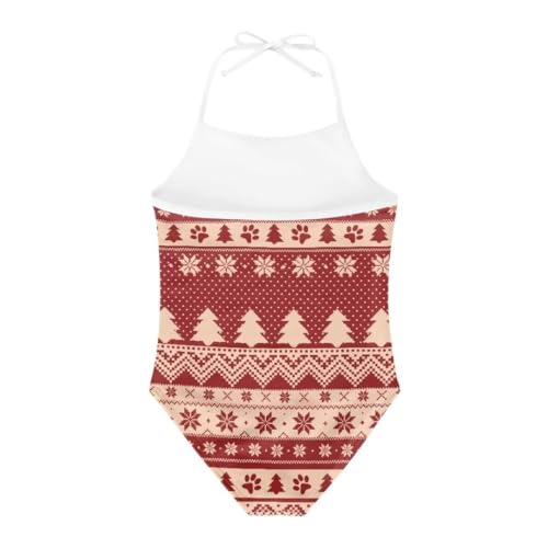 Image of Christmas Holiday One-Piece Swimsuits Beach Swimwear Bathing Suit for 3-10 Years Girls