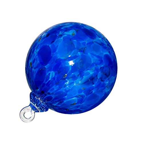 Hand Blown Glass Ornament - Suncatcher - Witches Ball - In “Lapis Blue” Dehanna Jones #TOP4