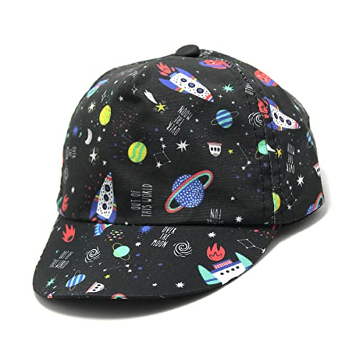 Boné Infantil Criança Kids De 0 A 3 Anos Diversos Modelos A1 (Tamanho Único, Preto-Planeta)