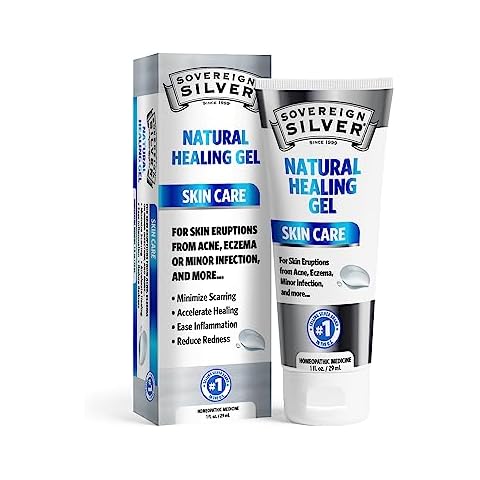 Sovereign Silver Natural Healing Gel - Skin Care for Healing, Redness Reduction, Minimizing Acne Scars & Easing Inflammation - 1oz Cover