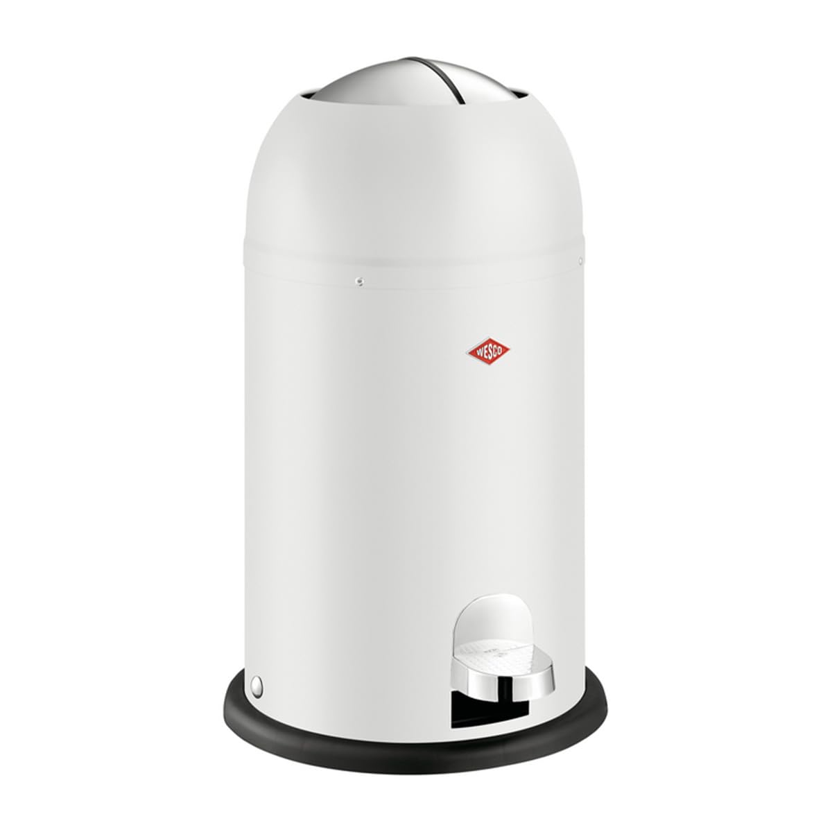 Wesco Kickmaster Junior Abfallsammler – 12 Liter, weiß matt