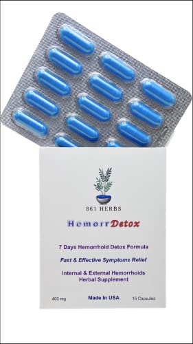 861 HERBS -7-Day Hemorrhoid Detox Formula, Herbal Remedies Work to Address The Root Causes of Hemorrhoids of Long-Lasting Relief.