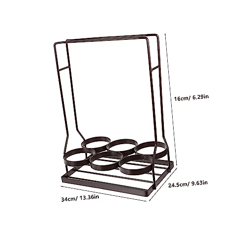Soporte de Vino de Hierro para 6 Botellas Compacto miniatura 2