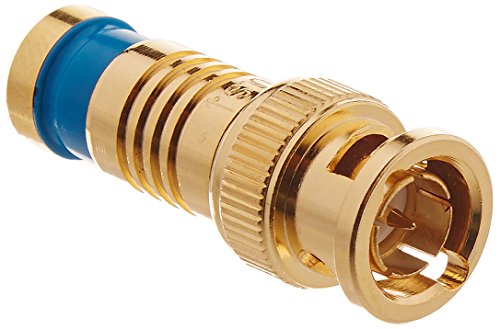 Platinum Tools 18020 BNC RG6Q Compression, Gold Plated, 25-Pack
